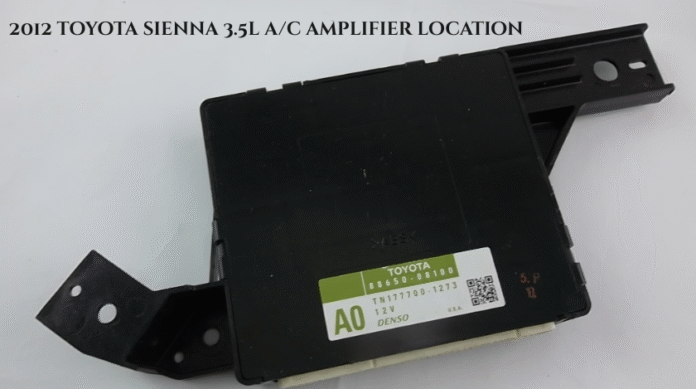 2012 Toyota Sienna 3.5l A/C Amplifier Location